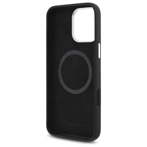 Mercedes Silicone Tonal Logo Wood Pattern MagSafe - θήκη για Apple iPhone 16 Pro - Μαύρο - Image 7