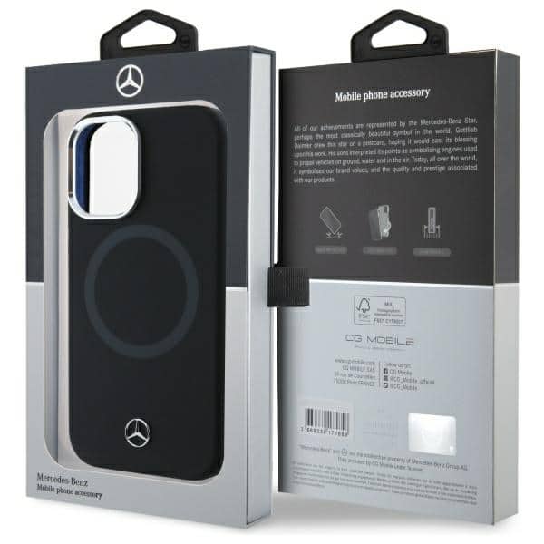 Mercedes Silicone Tonal Logo MagSafe - θήκη για Apple iPhone 16 - Μαύρο - Image 8
