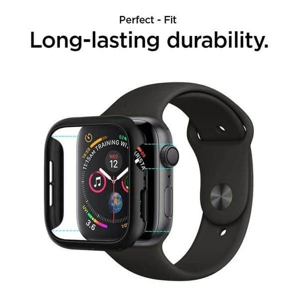 Spigen Thin Fit Apple Watch 4/5/6/7/SE 44/45mm μαύρο - Image 4