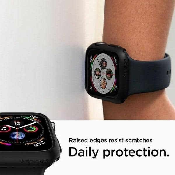 Spigen Thin Fit Apple Watch 4/5/6/7/SE 44/45mm μαύρο - Image 5
