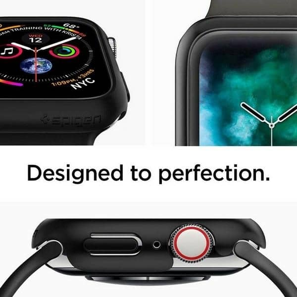 Spigen Thin Fit Apple Watch 4/5/6/7/SE 44/45mm μαύρο - Image 6