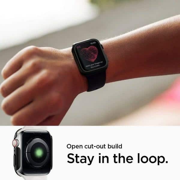 Spigen Thin Fit Apple Watch 4/5/6/7/SE 44/45mm μαύρο - Image 8