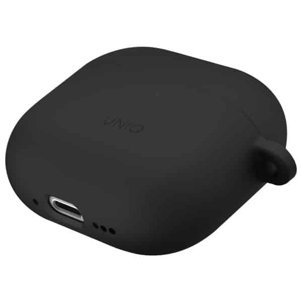 UNIQ θήκη Nexo AirPods 4 + Ear Hooks σιλικόνη μαύρη/black - Image 4