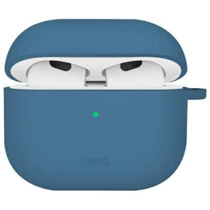 UNIQ θήκη Nexo AirPods 4 + Ear Hooks σιλικόνης Pacific blue