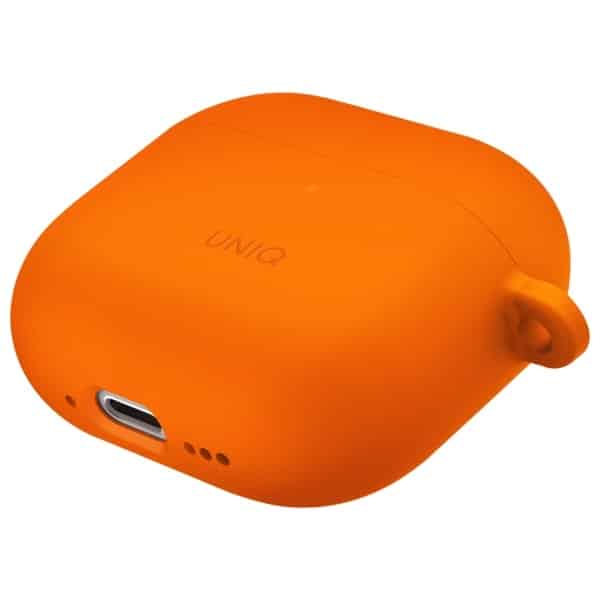 UNIQ θήκη Nexo AirPods 4 + Ear Hooks σιλικόνης πορτοκαλί/volt orange - Image 4