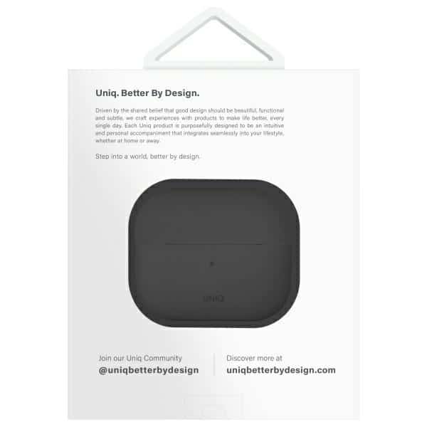UNIQ θήκη Lino AirPods 4 σιλικόνης γκρι - Image 7