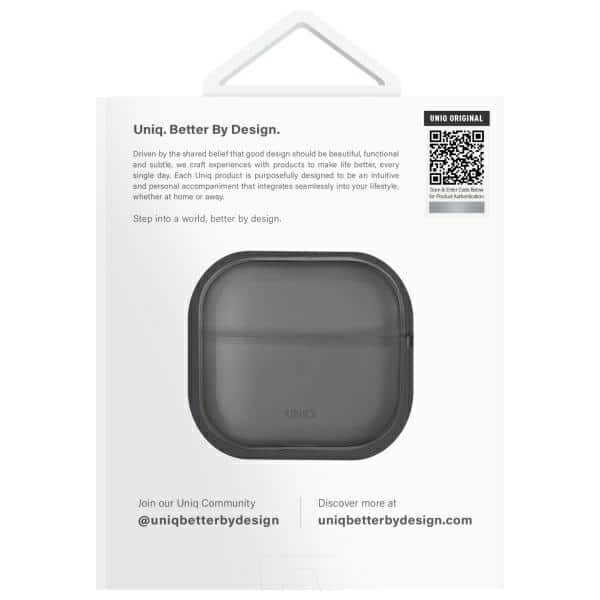UNIQ θήκη Glase AirPods 4 καπνί/γυαλιστερή - Image 3