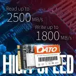 Dato - Εσωτερικός Στερεός Δίσκος SSD DP342 (DP342SSD-512GB) - PCIe Gen3x4, 512GB, Διεπαφή PC PCIe Gen3x4, 2500MB/s - Μαύρος - Image 5