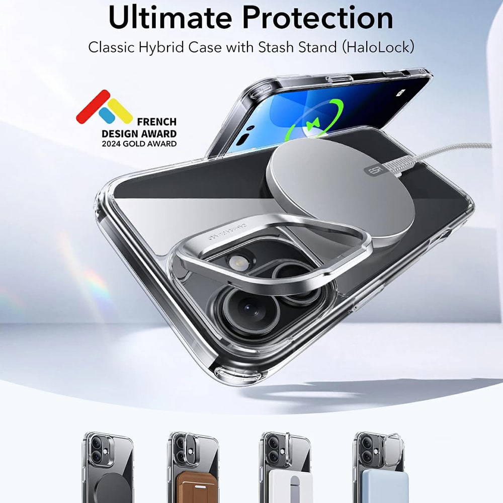 ESR Classic Hybrid HaloLock - θήκη για Apple iPhone 16 Plus - Διάφανο - Image 6
