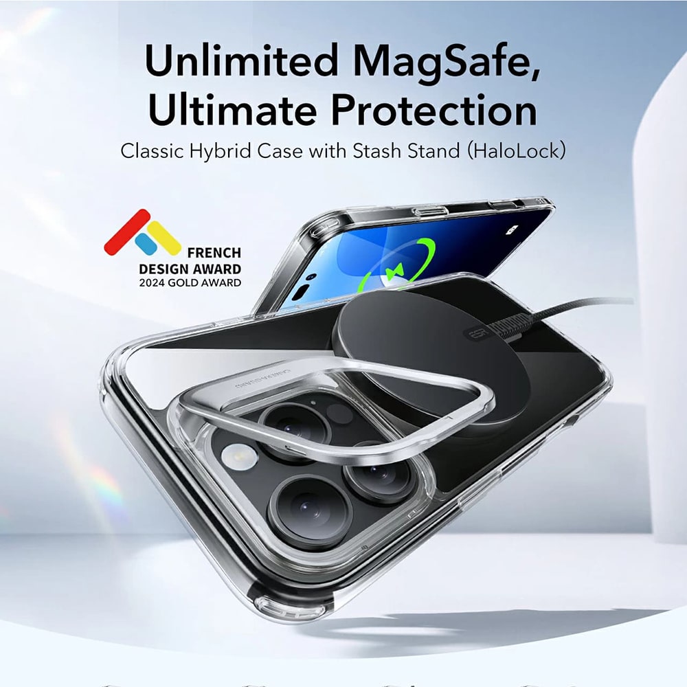 ESR Classic Hybrid HaloLock - θήκη για Apple iPhone 16 Pro Max - Διάφανο - Image 6