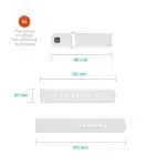 Fixed - Σετ σιλικόνης αθλητικού λουριού 20mm - Samsung Galaxy Watch 4/5/Active 2, Huawei Watch GT 3 (42mm)/GT 3 Pro (43mm) - Λευκό - Image 3