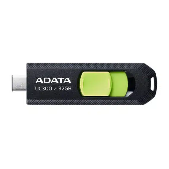 Adata - Μνήμη Stick (ACHO-UC300-32G-RBK) - USB-C FlashDrive, 32GB, 100MB/s - Μαύρο / Πράσινο