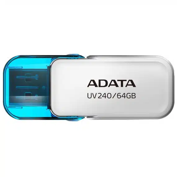 Adata - Μνήμη Stick (AUV240-64G-RWH) - USB 2.0 FlashDrive, 64GB - Λευκό