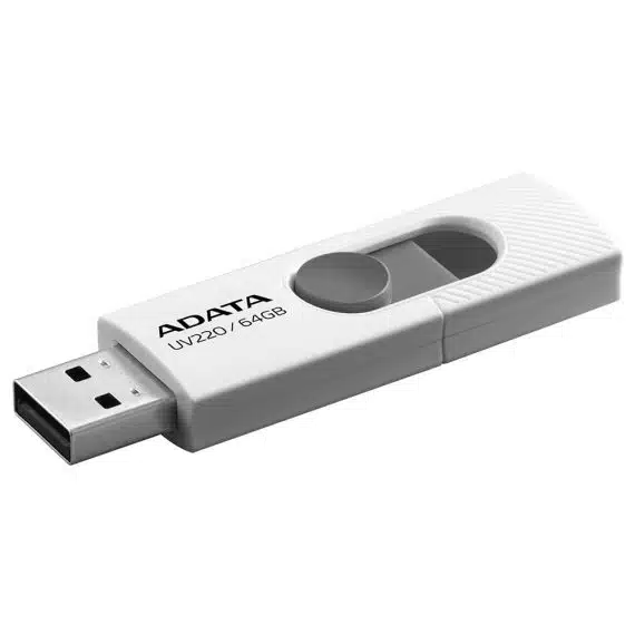 Adata - Μνήμη Stick (AUV220-64G-RWHGY) - USB 2.0 FlashDrive, 64GB - Λευκό / Γκρι
