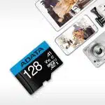 Adata - Κάρτα μνήμης (AUSDX256GUICL10A1-RA1) - MicroSDXC, αντάπτορας, Class 10, UHS-I U1, 256GB, ανάγνωση 100MB/s - Μαύρο - Image 4