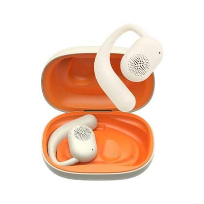Havit - Ασύρματα ακουστικά (OWS914) - με μικρόφωνο, Bluetooth 5.3, αληθινό ασύρματο στερεοφωνικό, ENC, USB-C, 500mAh - μπεζ