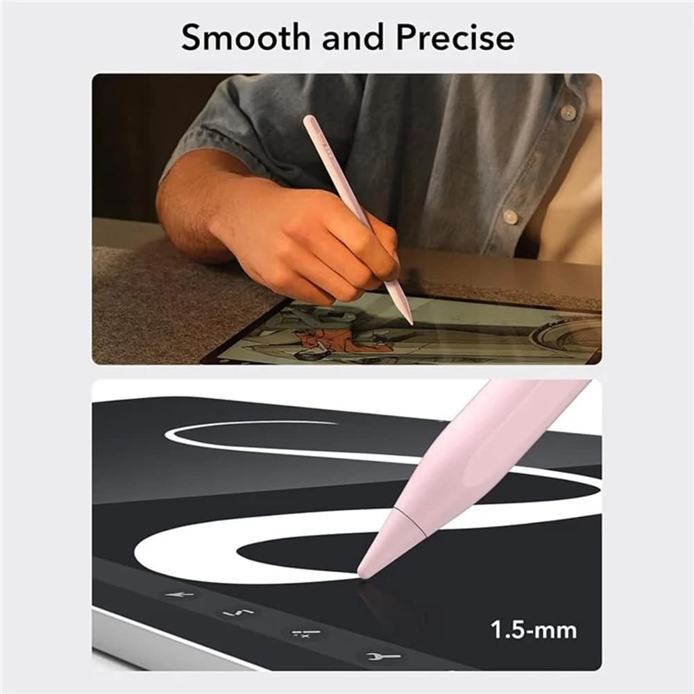 ESR - Στυλό (6C00107) - για iPad, Μαγνητική Σύνδεση, Bluetooth, Type-C, Απόρριψη Παλάμης, Ευαισθησία Κλίσης - Ροζ - Image 2