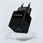 Techsuit - Premium τοίχου φορτιστής Tiny Series (CHPD216) - GaN, USB QC3.0, Type-C PD25W - Μαύρο - Image 5