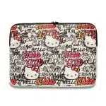 Hello Kitty - Θήκη υπολογιστή με φερμουάρ PU Tags Graffiti (HKCSZPDGPTE) - 14", Συμπαγές μέγεθος, Μοναδικός σχεδιασμός - Μπεζ - Image 3