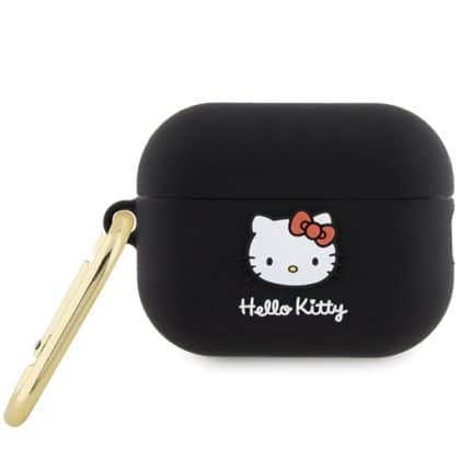 Hello Kitty - Σιλικόνη 3D Κεφάλι Γάτας (HKAP23DKHSK) - για Apple AirPods Pro 2 - Μαύρο