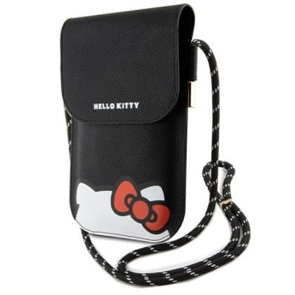 Hello Kitty - Θήκη τηλεφώνου Hiding Kitty Cord (HKOWBPSCKEK), Crossbody - Μαύρο