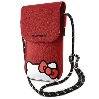 Hello Kitty - Θήκη τηλεφώνου Hiding Kitty Cord (HKOWBPSCKER), Crossbody - Κόκκινο