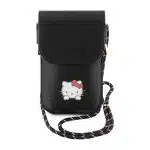 Hello Kitty - Δερμάτινη Θήκη Ονείρων (HKOWBSKCDKK) - Θήκη Τηλεφώνου, Χιαστί - Μαύρο - Image 5