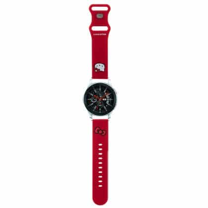 Hello Kitty - Λουράκι σιλικόνης κεφαλής Kitty (HKUWLSCHBLR) - Samsung Watch (46mm)/Watch 3, Huawei Watch GT 2/GT 3 (46mm) - Κόκκινο