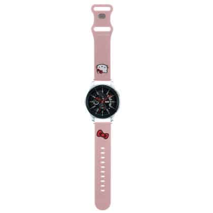 Hello Kitty - Λουράκι σιλικόνης κεφαλής Kitty (HKUWLSCHBLP) - Samsung Watch (46mm)/Watch 3, Huawei Watch GT 2/GT 3 (46mm) - Ροζ