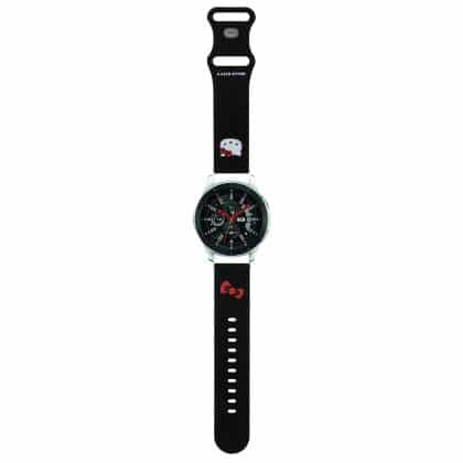 Hello Kitty - Λουράκι σιλικόνης κεφαλής Kitty (HKUWLSCHBLK) - Samsung Watch (46mm)/Watch 3, Huawei Watch GT 2/GT 3 (46mm) - Μαύρο