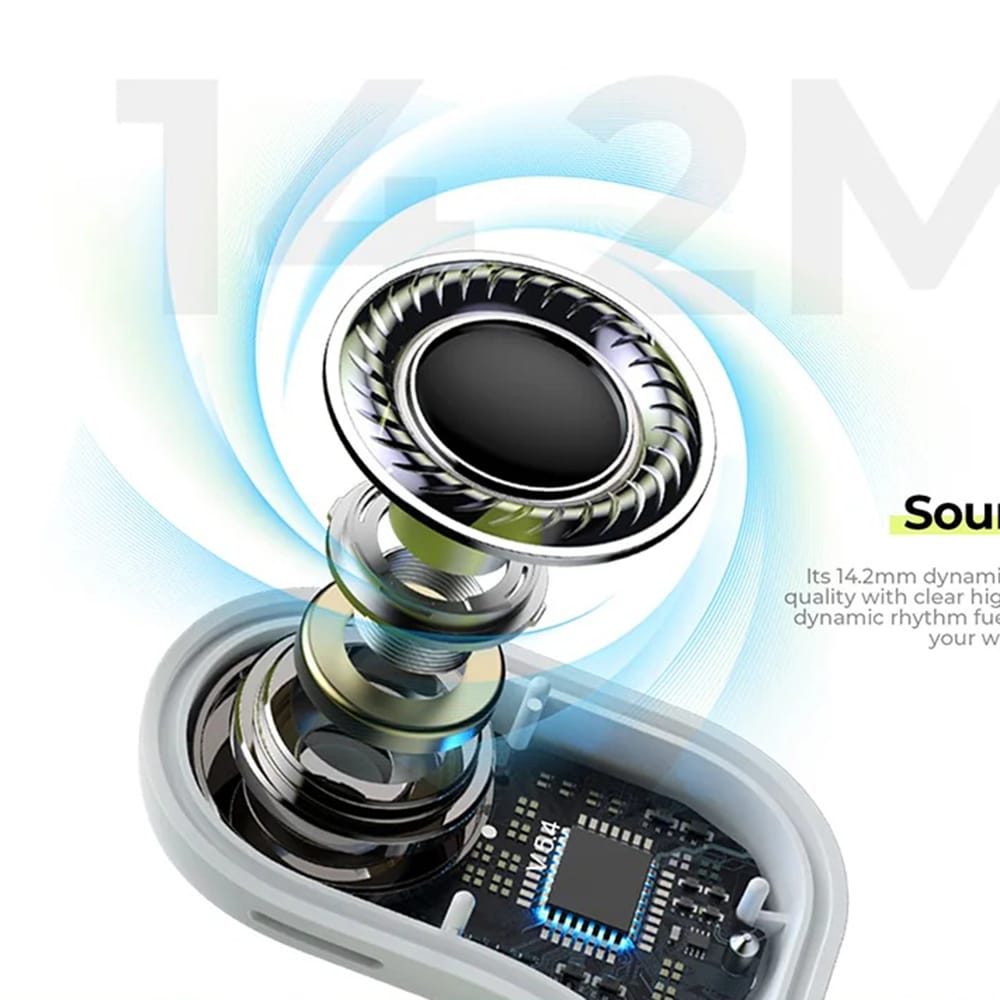 Havit - Ασύρματα ακουστικά (OWS915) - με μικρόφωνο, Bluetooth 5.4, TWS, ENC, IPX5, USB-C, 1000mAh, Havit Life App - Λευκό - Image 2