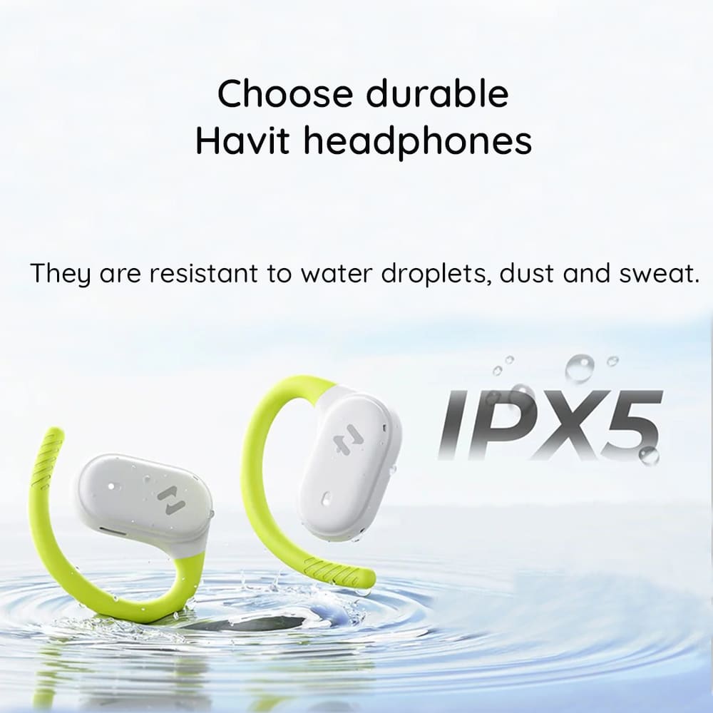 Havit - Ασύρματα ακουστικά (OWS915) - με μικρόφωνο, Bluetooth 5.4, TWS, ENC, IPX5, USB-C, 1000mAh, Havit Life App - Μαύρο - Image 6