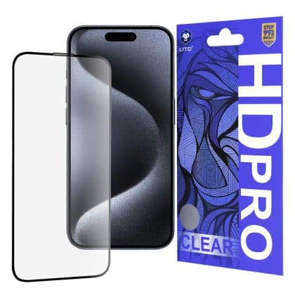 Lito - HD Pro Clear - iPhone 15 Pro - Μαύρο