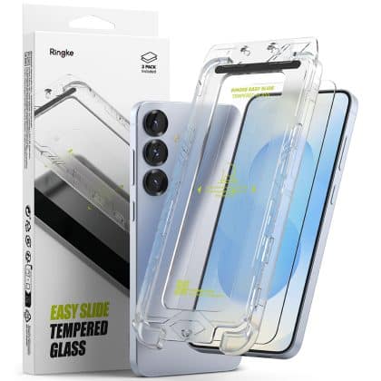 Ringke - Easy Slide προστασία οθόνης από γυαλί (2 τεμάχια) - Samsung Galaxy S25 - Διαφανές