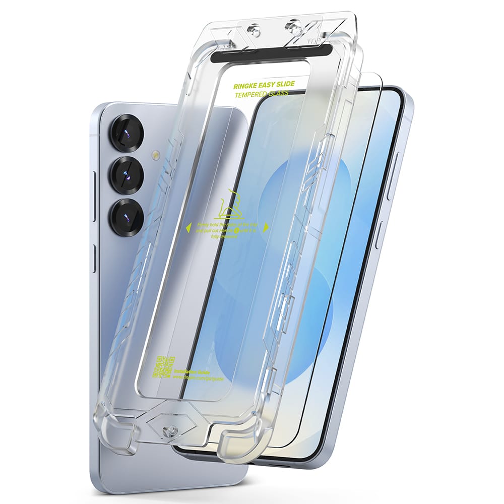 Ringke - Easy Slide προστασία οθόνης από γυαλί (2 τεμάχια) - Samsung Galaxy S25 - Διαφανές - Image 2