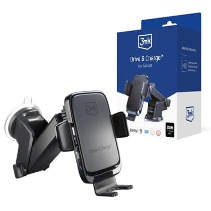 3MK Drive&Charge ηλεκτρικά ανοιγόμενη ασύρματη βάση αυτοκινήτου 15W για τοποθέτηση σε τζάμι/ταμπλό/πλέγμα