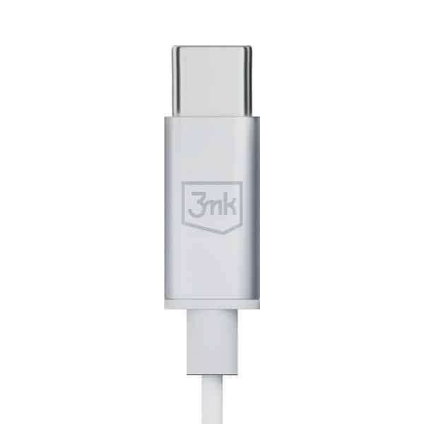 3MK ακουστικά με καλώδιο USB-C, ασύρματα ακουστικά, λευκό - Image 5