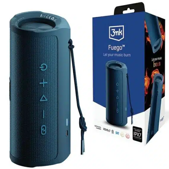 3MK Fuego ασύρματο ηχείο 30W Bluetooth 5.3 TWS IPX7 μπλε