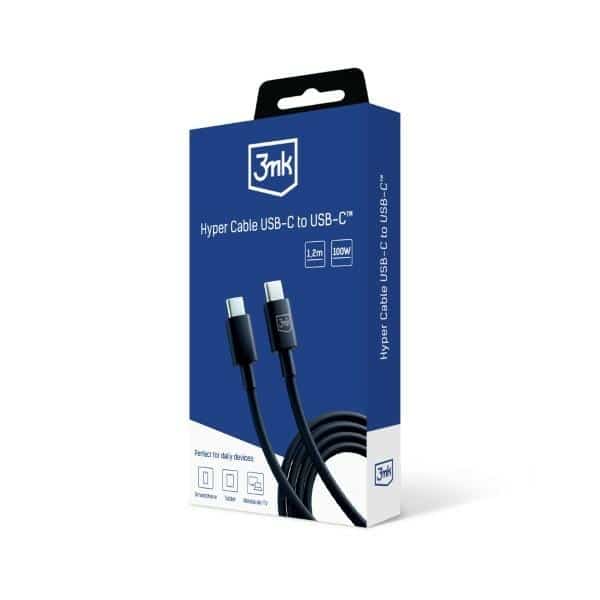 3MK Hyper Καλώδιο USB-C - USB-C 100W 1.2m Μαύρο/Black Καλώδιο - Image 10