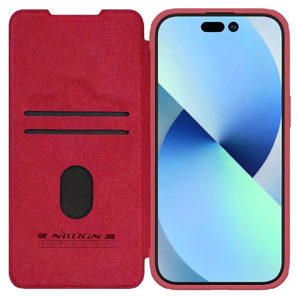 Nillkin Qin - θήκη για Apple iPhone 15 Plus - Κόκκινο - Image 2