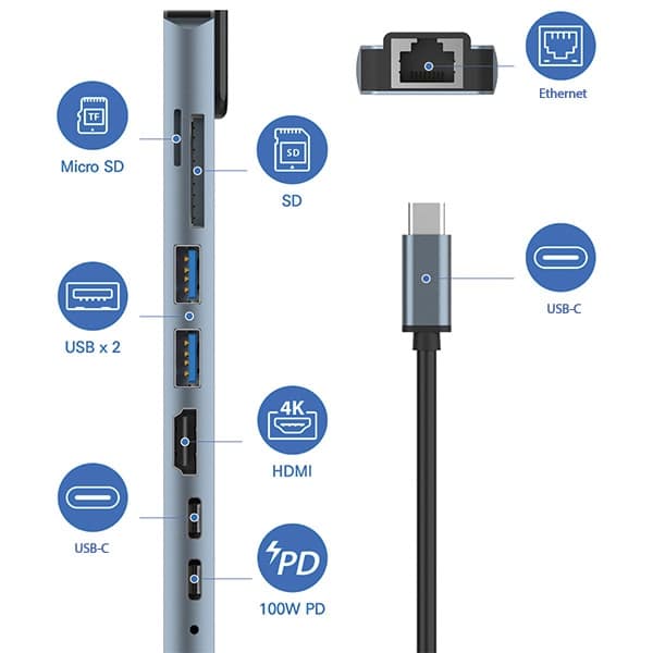 Araree Multi Hub 8w1 AM81 μαύρος/black AR60-01379A - Image 6
