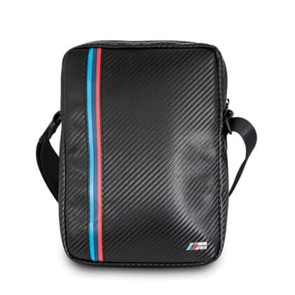 BMW τσάντα BMTB8MCPBK για tablet 8" μαύρη/black Carbon / τριχρωμη ρίγα