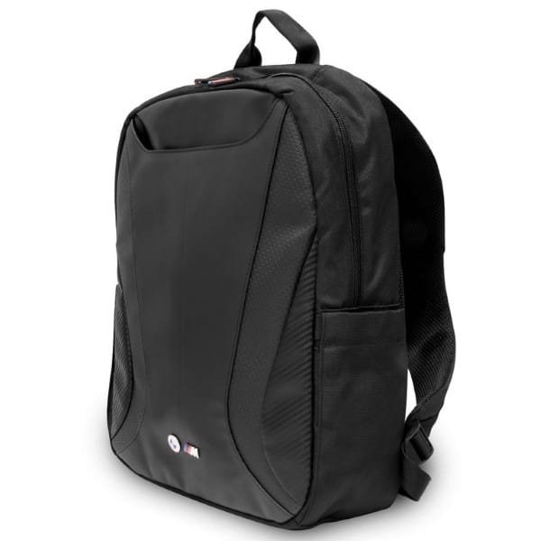 BMW Plecak BMBP15SPCTFK 16" τριχρωμο Carbon&Leather μαύρος - Image 2