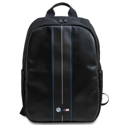 BMW Plecak BMBP15COMSCAKL 16" με σχέδιο από ανθρακονήματα μπλε ρίγες μαύρος