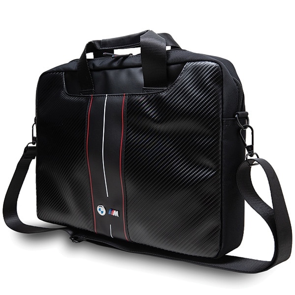 BMW τσάντα BMCB15COMSCAKR 16" μαύρη/black Carbon Red Stripes - Image 2