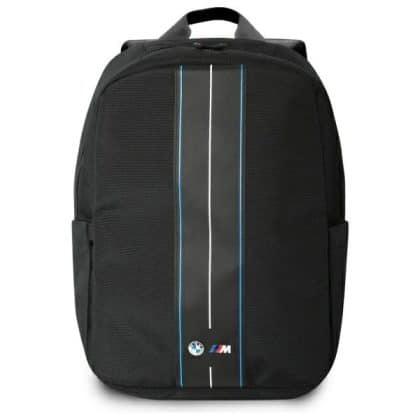 BMW Plecak BMBP15COMPVSKL 16" μαύρος/black Nylon Blue Stripe