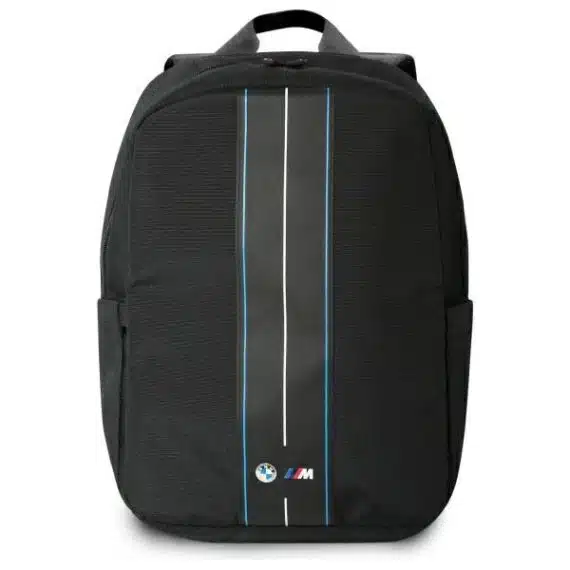 BMW Plecak BMBP15COMPVSKL 16" μαύρος/black Nylon Blue Stripe