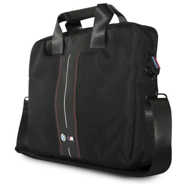 BMW τσάντα BMCB15COMPVSKR 16" μαύρη/black νάιλον κόκκινη ρίγα - Image 2