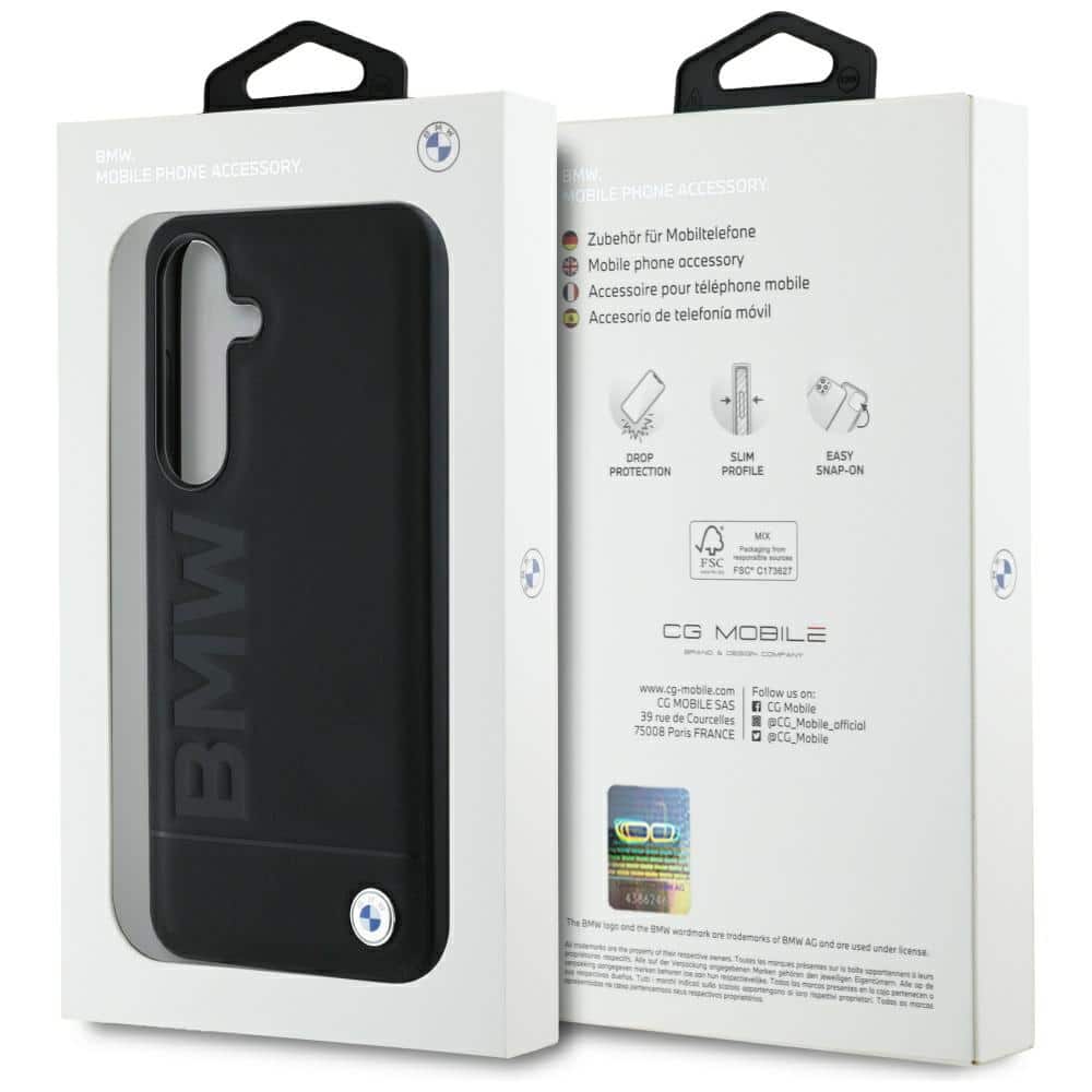 BMW Leather Big Wordmark - θήκη για Samsung Galaxy S25+ - Μαύρο - Image 8