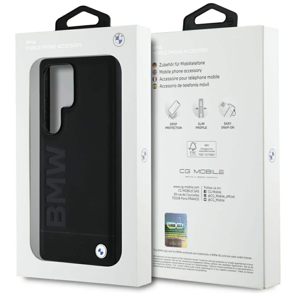 BMW Leather Big Wordmark - θήκη για Samsung Galaxy S25 Ultra - Μαύρο - Image 8